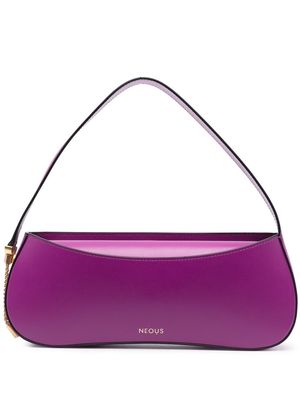 NEOUS logo-stamp leather shoulder bag - Purple