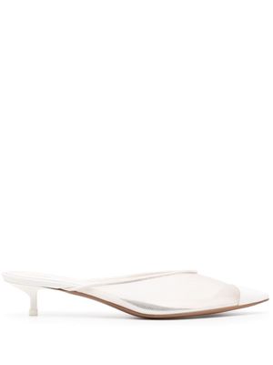 NEOUS Macondo 50mm leather mules - White