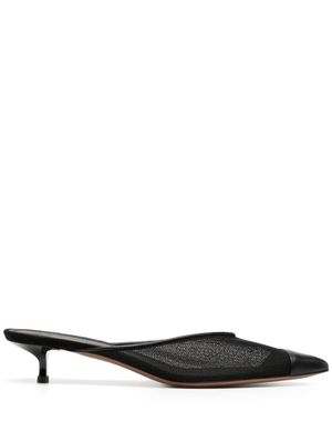 NEOUS pointed-toe mesh mules - Black