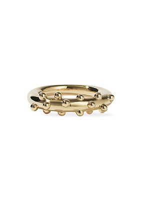 Neptune Anemone Textured 23K Gold-Plated Ring