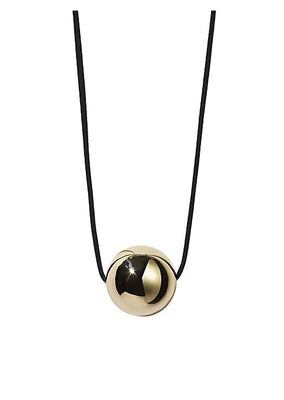 Neptune Orb Oversized 23K Gold-Plated Cord Necklace