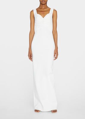 Neptuno Ruched Sweetheart Gown