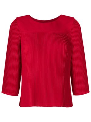 Neriage Legbi plissé-effect blouse - Red