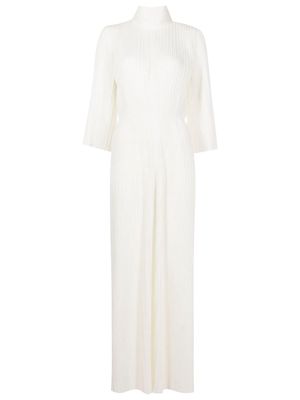 Neriage Legby plissé long dress - White