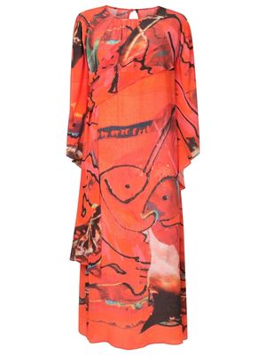 Neriage Petrim abstract-print dress - Red