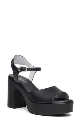 NeroGiardini Ankle Strap Platform Sandal in Black 