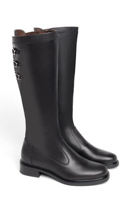 NeroGiardini Buckled Up Knee High Riding Boot in Black