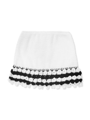 Nessi Byrd Kids Agave crochet cotton skirt - White