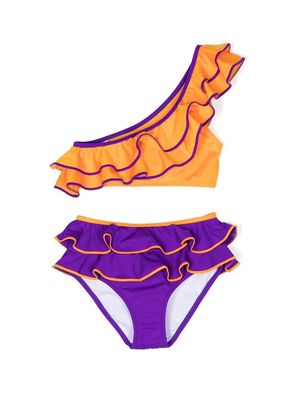 Nessi Byrd Kids Maya ruffled bikini set - Orange