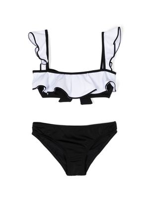 Nessi Byrd Kids ruffled bikini set - Black