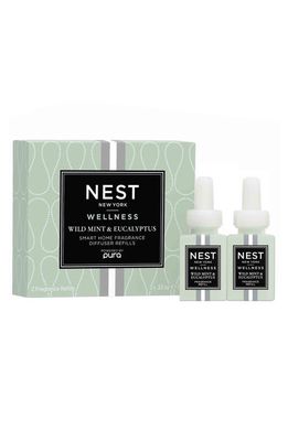 NEST New York x Pure Home Fragrance Diffuser Refill Duo in Wild Mint Eucalyptus 