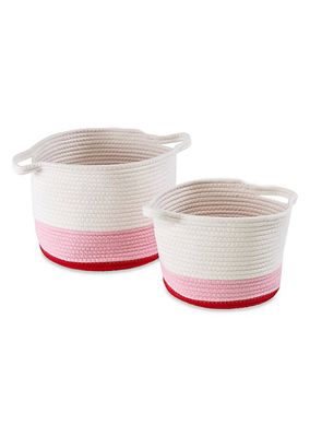 Nesting Cotton Rope 2-Piece Storage Basket Set