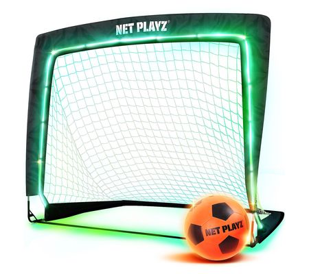 Net Playz Portable Lighting Soccer Goal & LED B ll Set