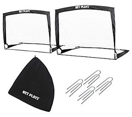 Net Playz Soccer Goal Easy Fold-Up Training Goa l, Set of 2