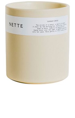 NETTE Sunday Chess Scented Candle in Ivory.