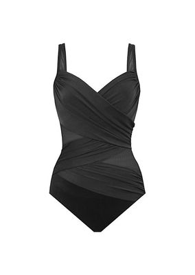 Network Madero Ruched Criss Cross One-Piece Swimsuit