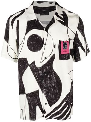 Neuw Brooks Art logo patch shirt - Neutrals