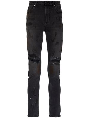 Neuw Rebel distressed slim-fit jeans - Black