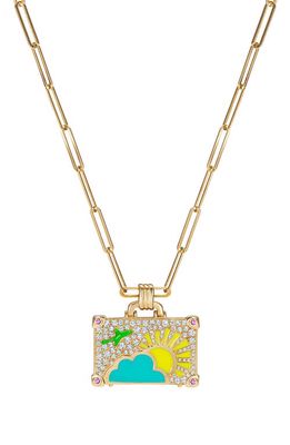 NeverNoT Diamond Weekend Trip Pendant Necklace in Gold