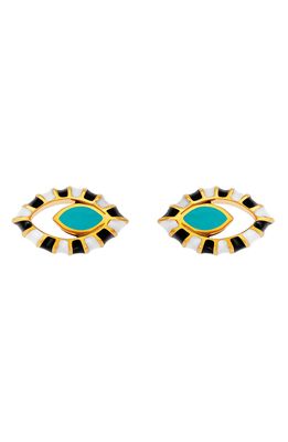 NeverNoT Life in Color Mini Eye Stud Earrings in Blue