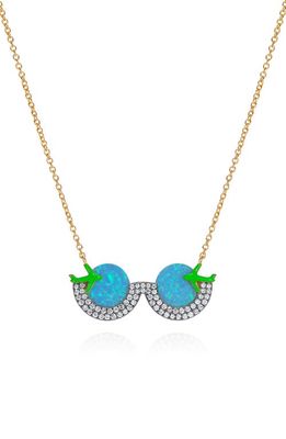 NeverNoT Travel Sunglasses Pendant Necklace in Blue