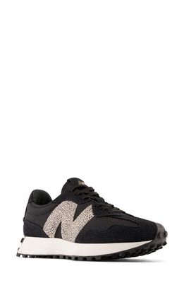 New Balance 327 Sneaker in Black/Sea Salt
