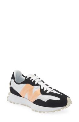 New Balance 327 Sneaker in White/Vibrant Apricot