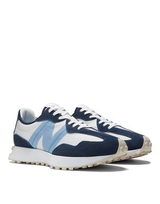 New Balance 327 sneakers in navy and white
