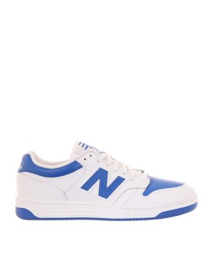 New Balance 480 sneakers in white with blue detail