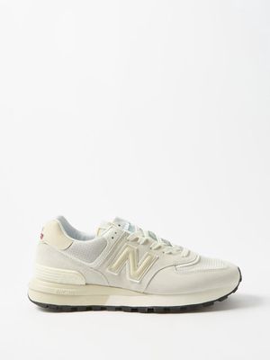 New Balance - 574 Legacy Leather And Mesh Trainers - Mens - Cream