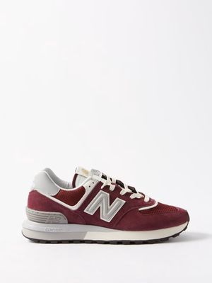 New Balance - 574 Legacy Leather And Mesh Trainers - Mens - Dark Red