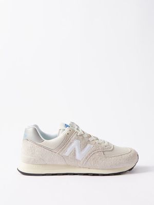 New Balance - 574 Legacy Suede And Mesh Trainers - Mens - White