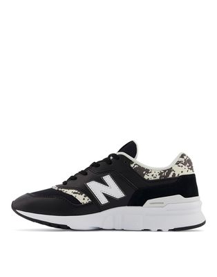 New Balance 997 sneakers with print in black