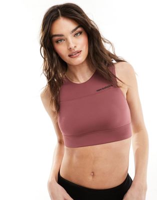 New Balance Active sports bra with logo in red