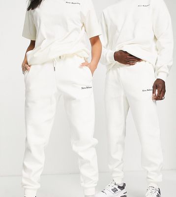 New Balance 'Elevate Yourself' sweatpants in off white