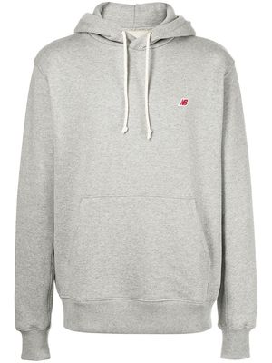 New Balance embroidered-logo hoodie - Grey