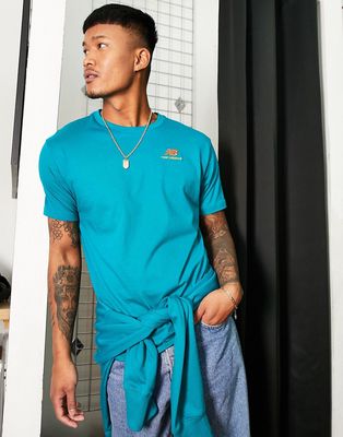 New Balance embroidered logo T-shirt in teal