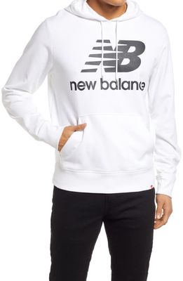 New Balance Essentials Logo Graphic Hoodie in White