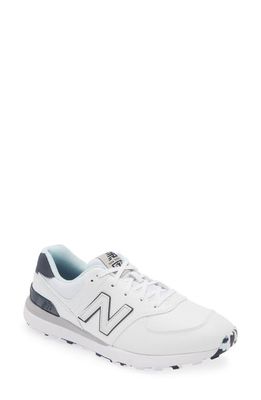 NEW BALANCE GOLF 574 Greens V2 Spikeless Golf Shoe in White /Blue 