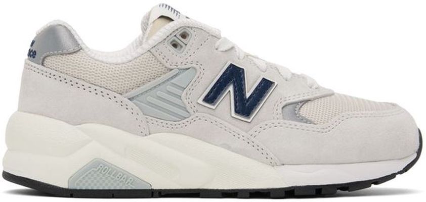 New Balance Gray & Off-White 580 Sneakers
