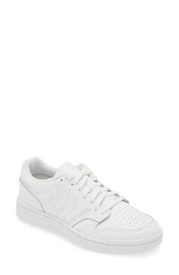 New Balance Kids' 480 Sneaker in White/White