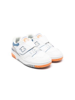 New Balance Kids 550 logo-patch leather sneakers - White