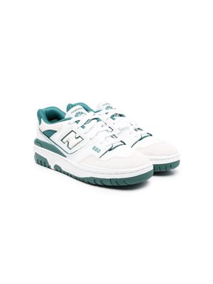 New Balance Kids 550 two-tone leather sneakers - White