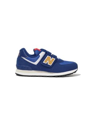 New Balance Kids 574 colour-block panelled sneakers - Blue
