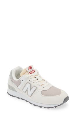 New Balance Kids' 574 Sneaker in Sea Salt/White