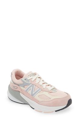 New Balance Kids' 990v6 Sneaker in Pink Haze/White