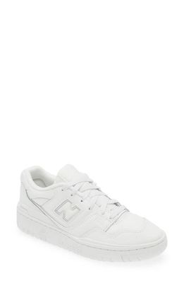 New Balance Kids' B550 Basketball Sneaker in White/White