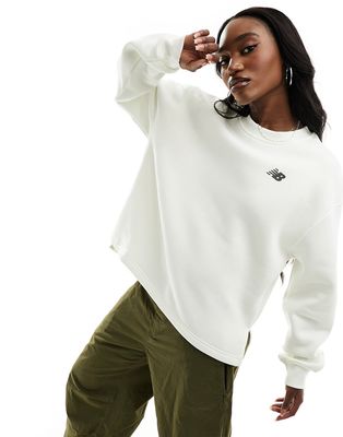 New Balance Linear Heritage sweatshirt in off white