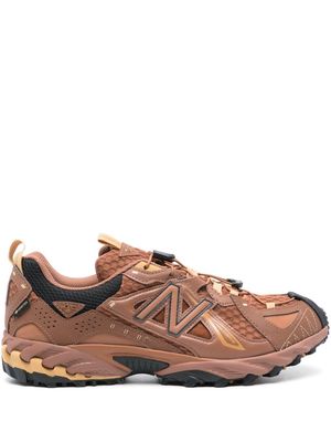New Balance logo-appliqué leather sneakers - Brown