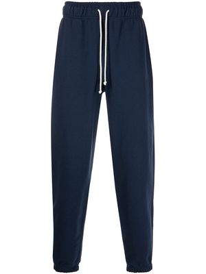 New Balance logo-patch cotton track pants - Blue